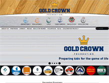 Tablet Screenshot of goldcrownfoundation.com